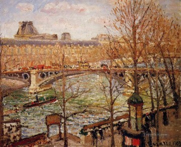  After Art - the pont du carrousel afternoon 1903 Camille Pissarro Landscapes brook